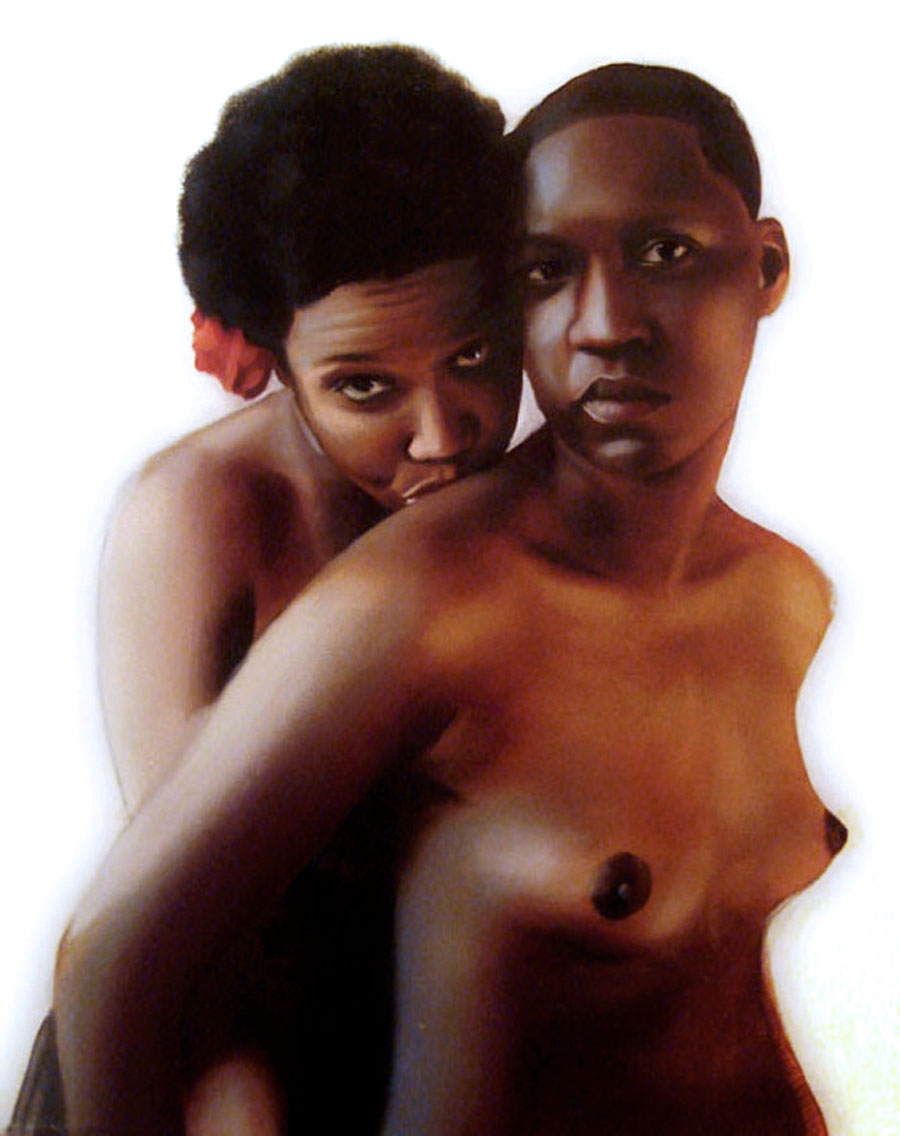 Nayyirah and Rasheeda, oil on canvas, 2010